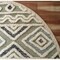 Homeroots 4 ft. Round Gray, Cream & Blue Modern Geometric Area Rug 396184 - alternate 7
